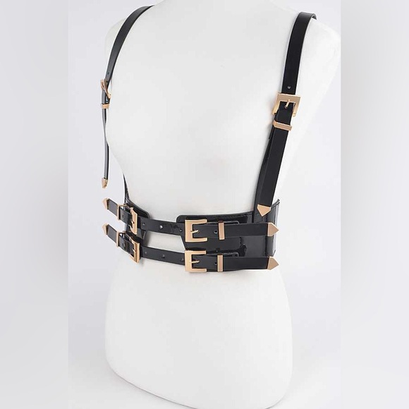 Plus Size Stallion II Western Leather Corset Harness Statement Belt - Picture 7 of 7